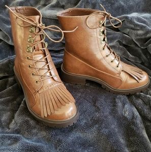 Brand New Torrid Brown Tassel Combat Boots